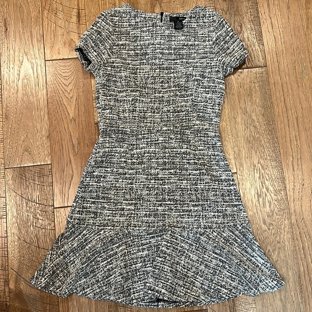 Aqua dress.